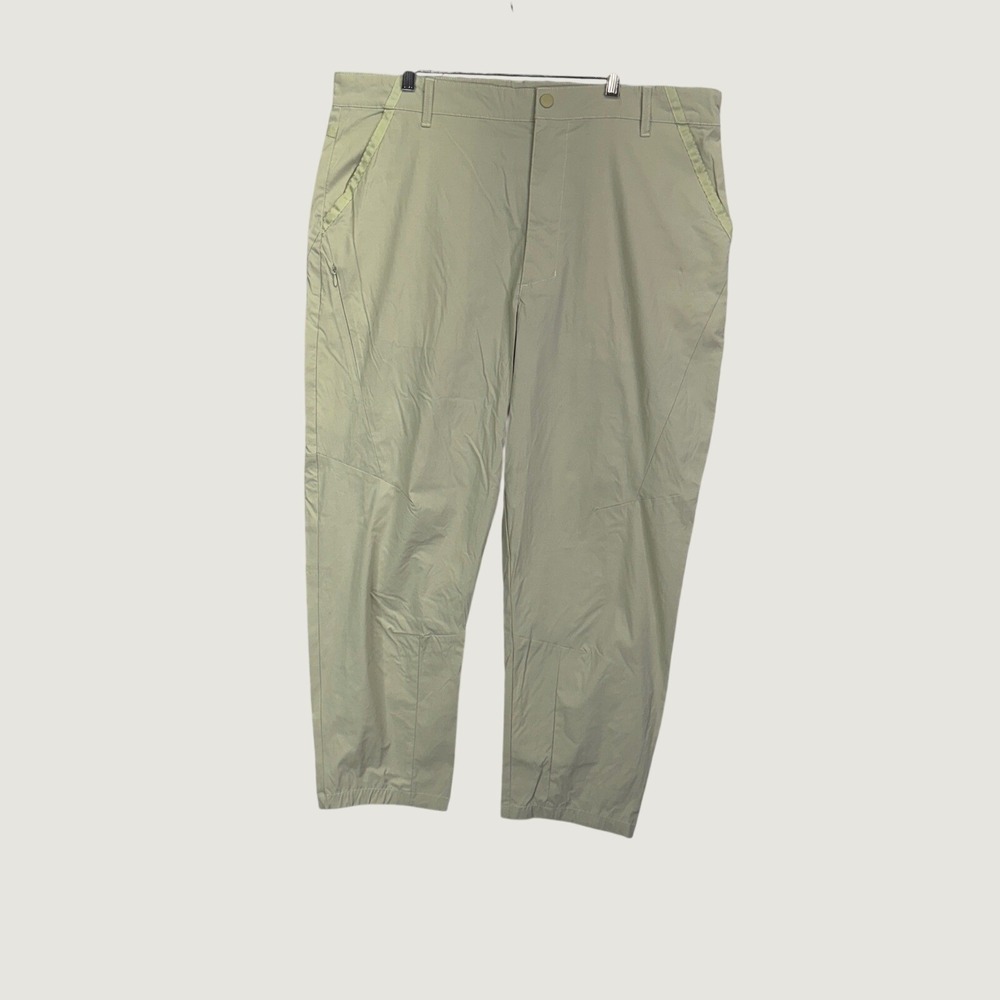 UO Standard Cloth Pants Womens Sz‎ XL Green Tan Nylon Spandex Gorpcore Techwear